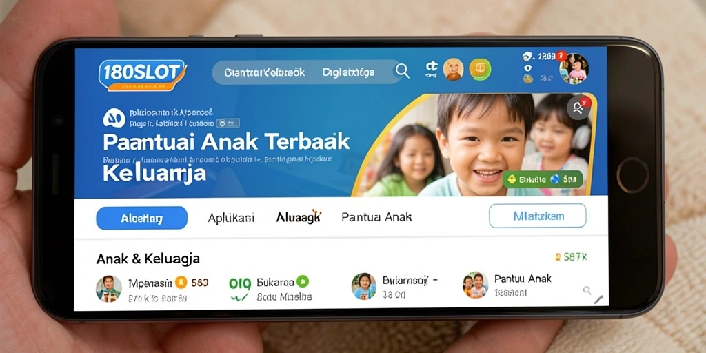 Antarmuka aplikasi 180SLOT yang mudah digunakan untuk memantau anak.