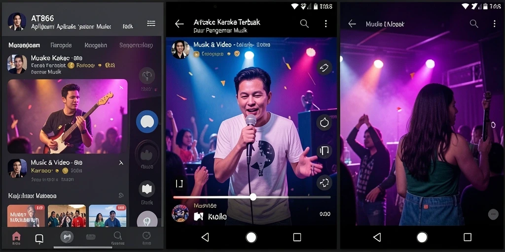 Tampilan antarmuka AT866 yang menarik dan mudah digunakan untuk Karaoke.