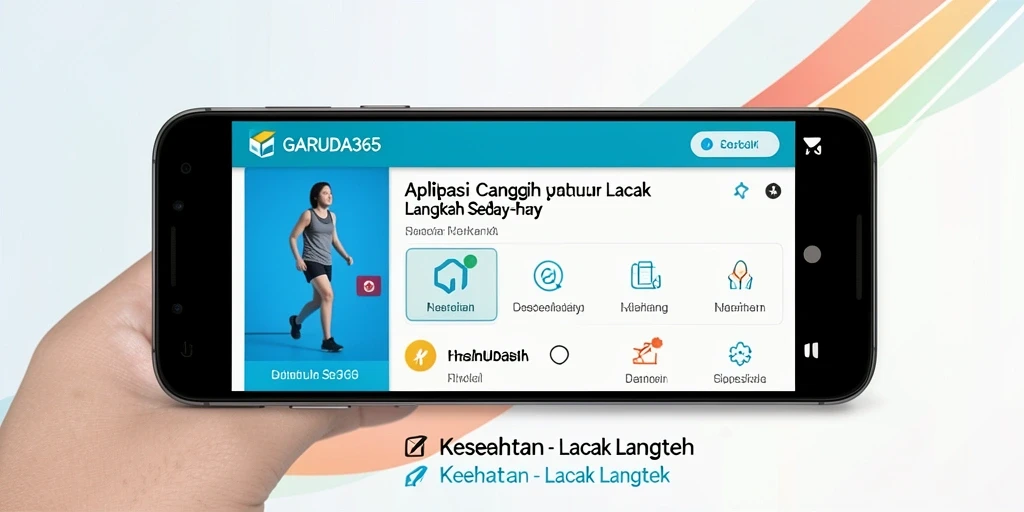 Antarmuka pengguna GARUDA365 yang intuitif dan informatif untuk lacak langkah.