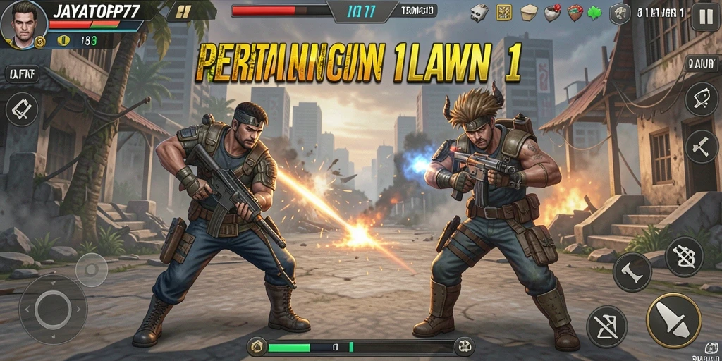Screenshot dari pertarungan intens di JAYATOP77.