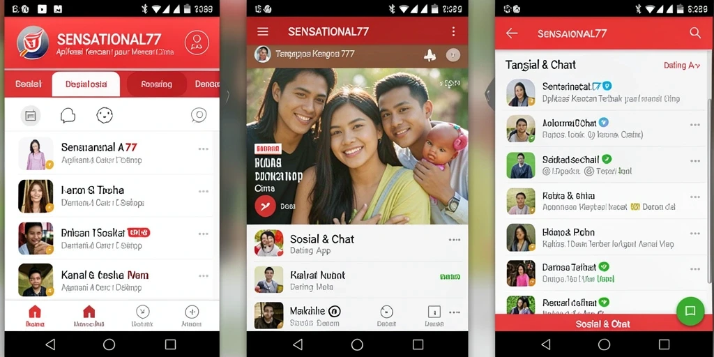 Antarmuka SENSATIONAL77 yang modern dan interaktif.